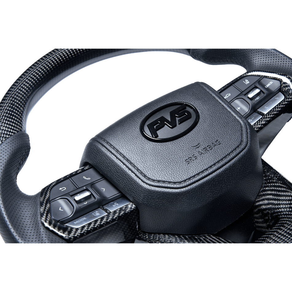 PVS Automotive - Traditional Carbon Black Leather Steering Wheel Upgrade Kit for Toyota - 4x4 Offroad Centre