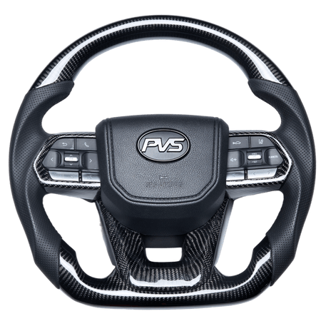 PVS Automotive - Traditional Carbon Black Leather Steering Wheel Upgrade Kit for Toyota - 4x4 Offroad Centre