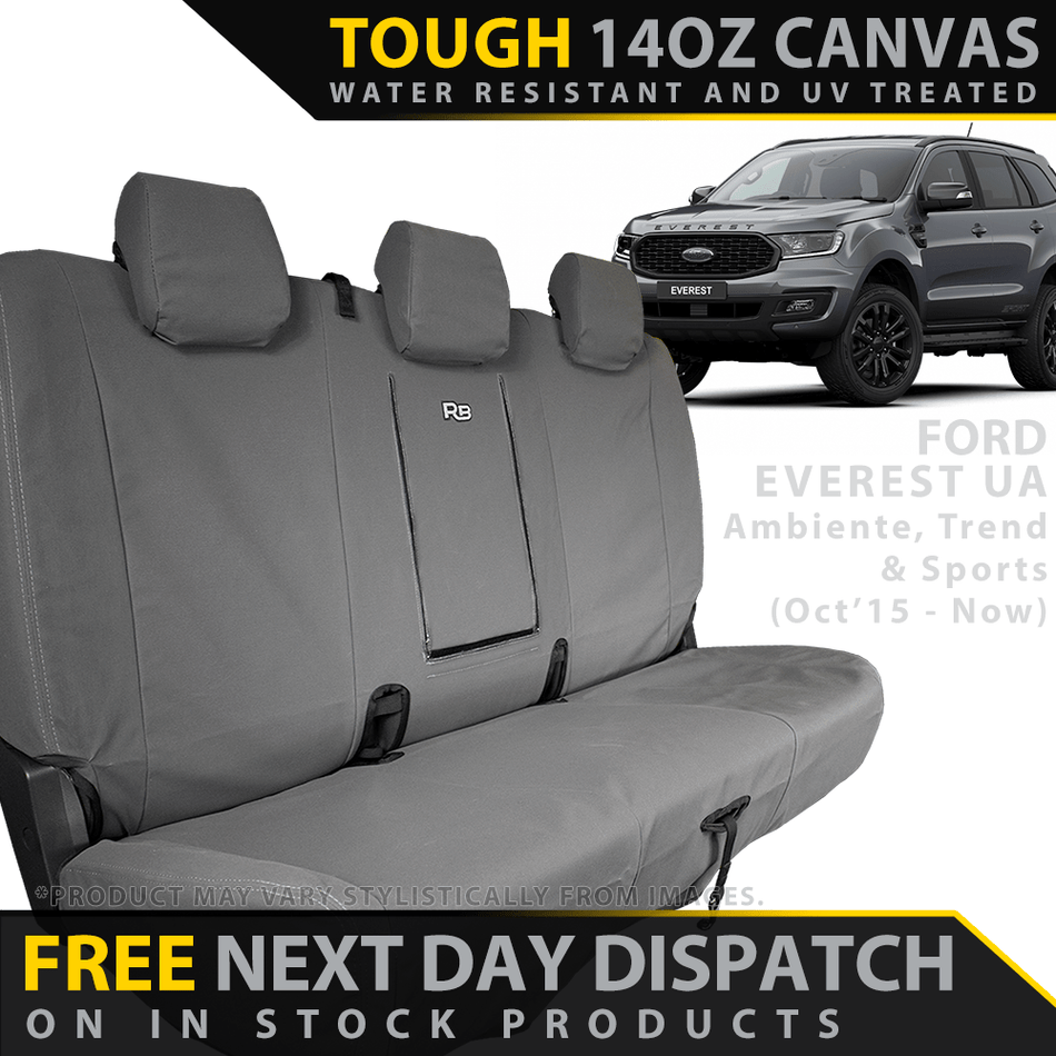 Razorback 4x4 - Ford Everest UA Retro Canvas 2nd Row Seat Covers (In Stock) - 4X4OC™ | 4x4 Offroad Centre