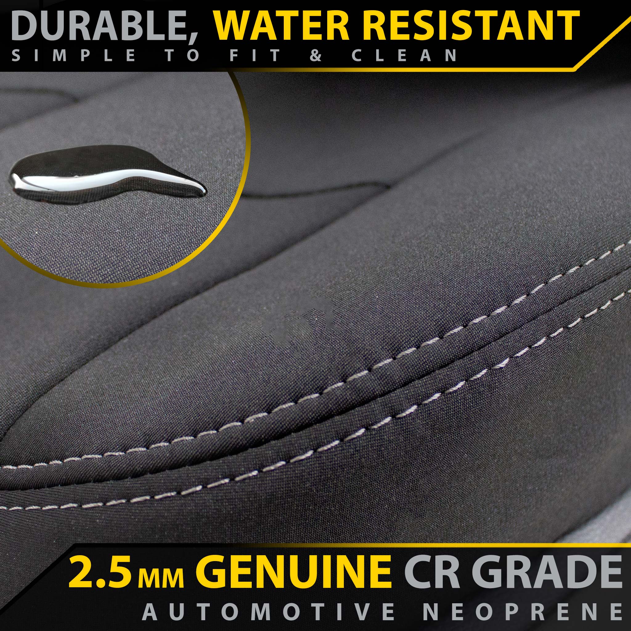 Razorback 4x4 - Ford Ranger PX I Neoprene Rear Row Seat Covers (Available) - 4X4OC™ | 4x4 Offroad Centre