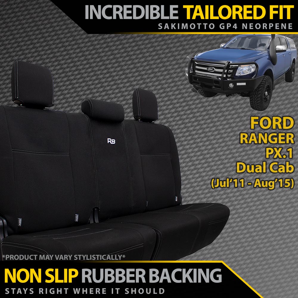 Razorback 4x4 - Ford Ranger PX I Neoprene Rear Row Seat Covers (Available) - 4X4OC™ | 4x4 Offroad Centre