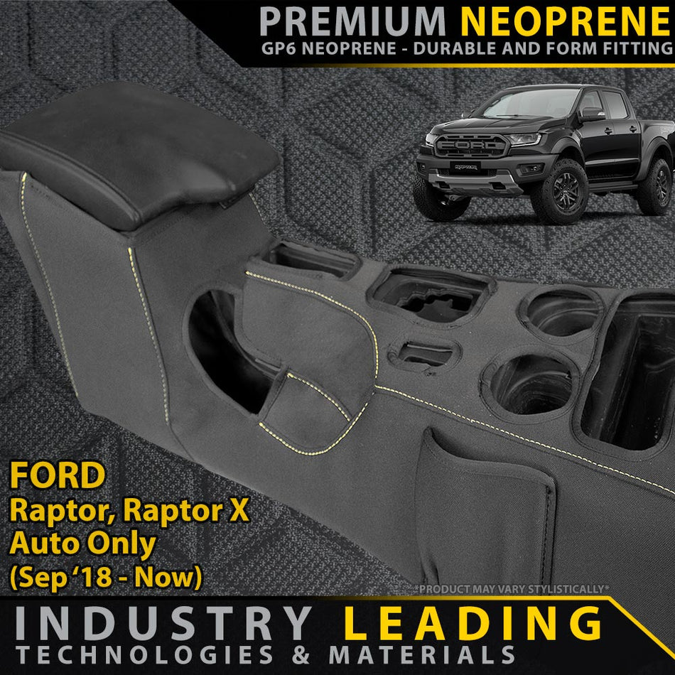 Razorback 4x4 - Ford Raptor AUTO Premium Neoprene Console Organiser (Made to order) - 4X4OC™ | 4x4 Offroad Centre