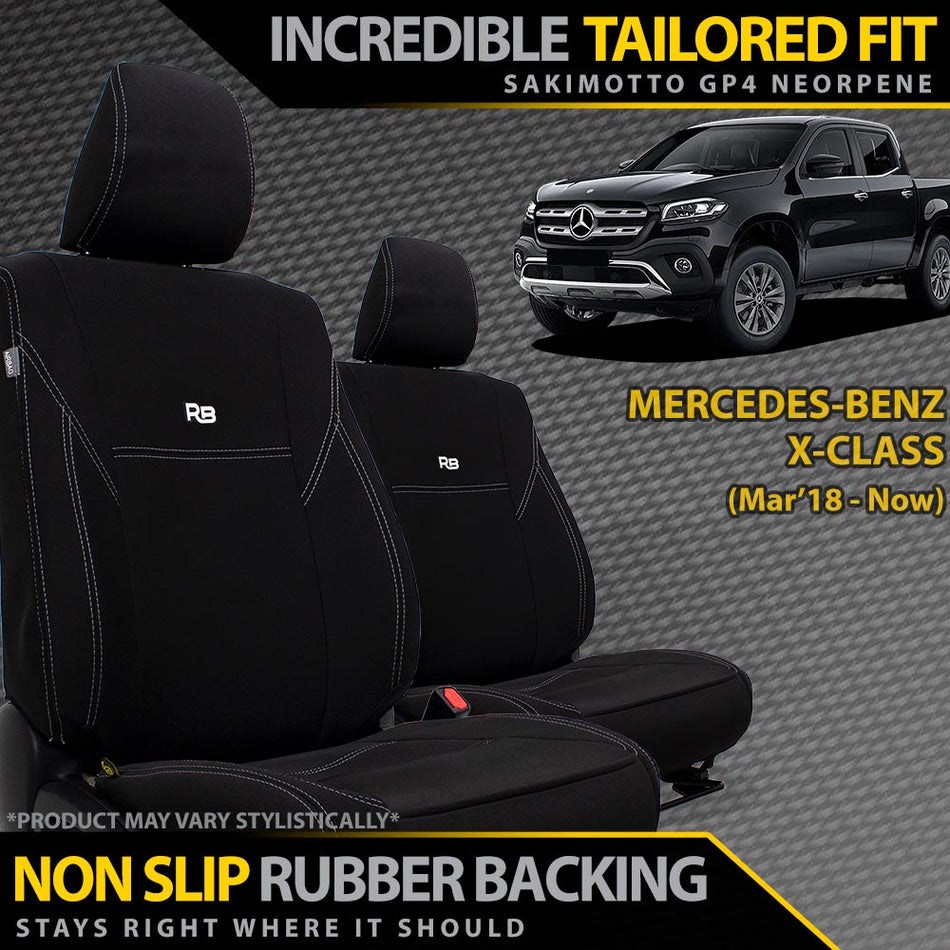 Razorback 4x4 - Mercedes - Benz X - Class Neoprene 2x Front Seat Covers (In Stock) - 4X4OC™ | 4x4 Offroad Centre
