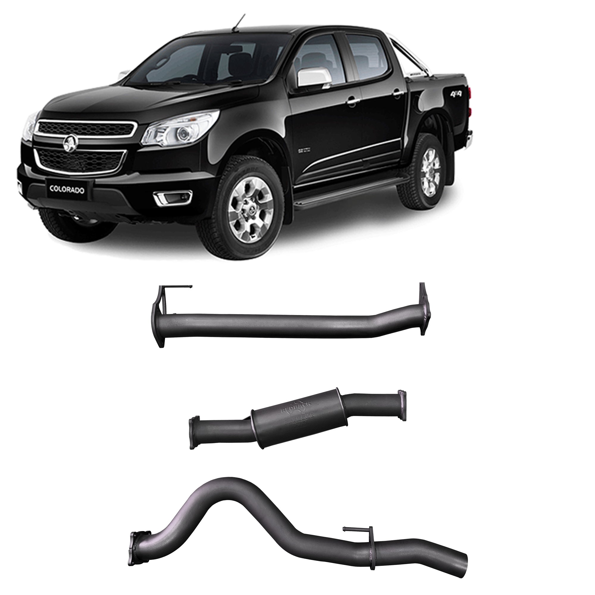 Redback - Redback Extreme Duty Exhaust for Holden Colorado RG 2.8L (09/2016 - on) - 4x4 Offroad Centre