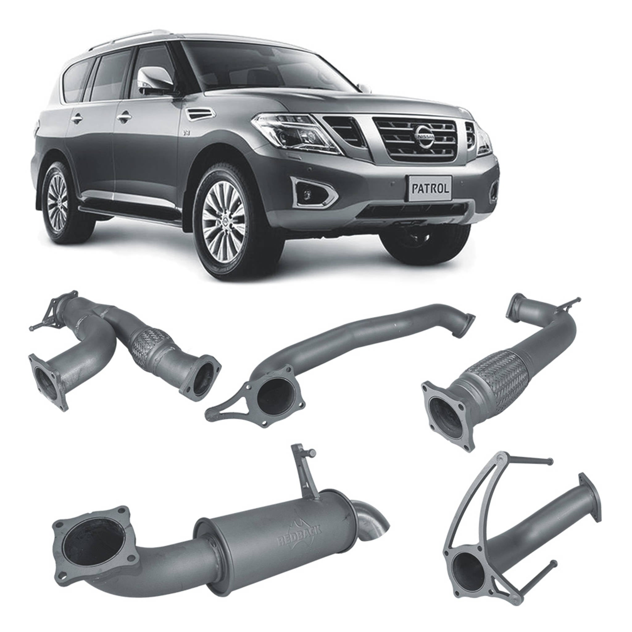Redback - Redback Extreme Duty Exhaust for Nissan Patrol Y62 (02/2013 - on) - 4x4 Offroad Centre