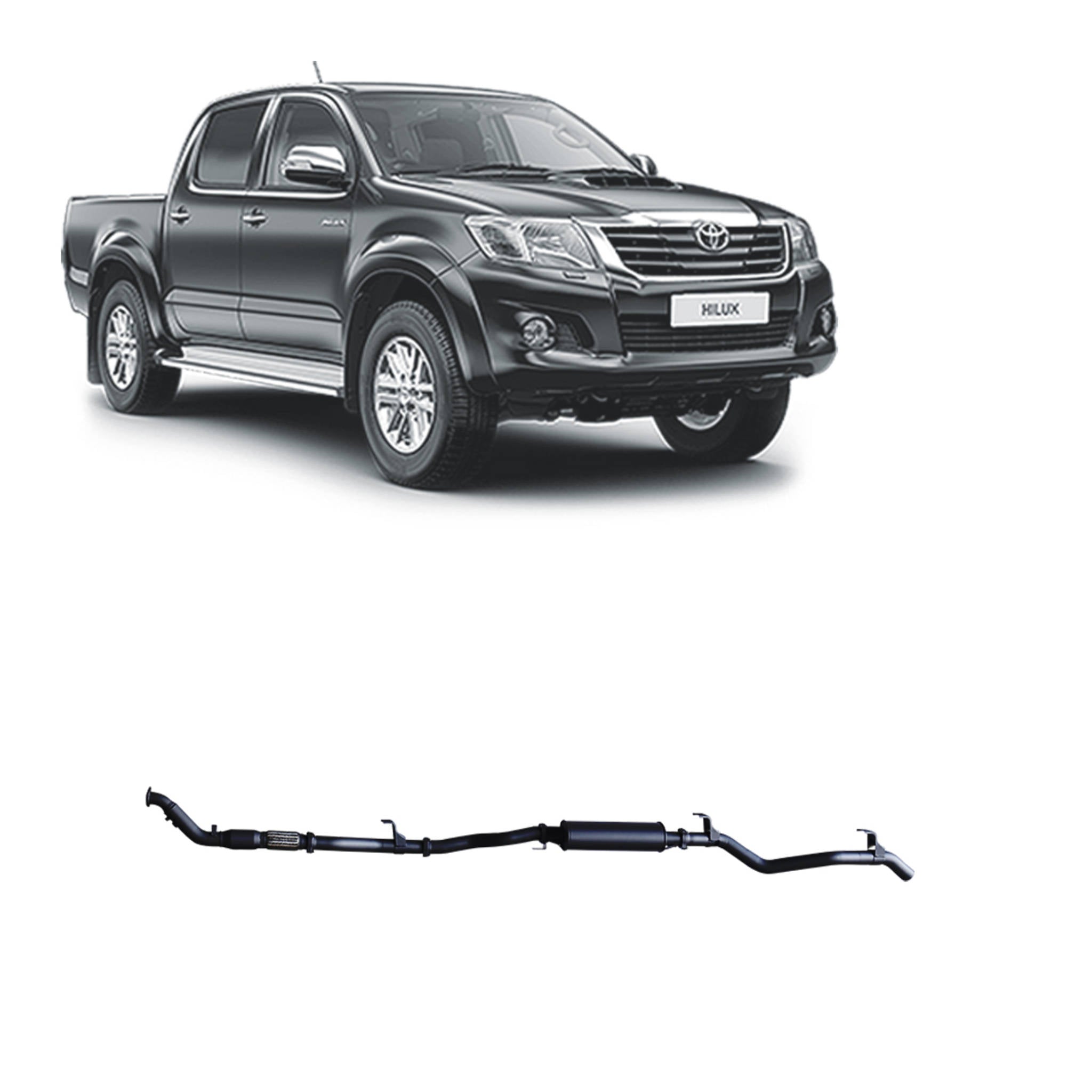 Redback - Redback Extreme Duty Exhaust for Toyota Hilux 3.0L D4D (02/2005 - 10/2015) - 4X4OC™ | 4x4 Offroad Centre