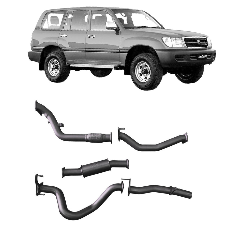 Redback - Redback Extreme Duty Exhaust for Toyota Landcruiser 105 Series Wagon (03/1998 - 10/2007) - 4x4 Offroad Centre