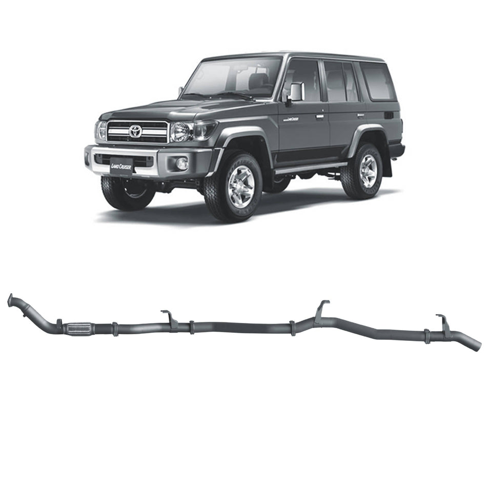 Redback - Redback Extreme Duty Exhaust for Toyota Landcruiser 76 Series Wagon (03/2007 - 10/2016) - 4x4 Offroad Centre
