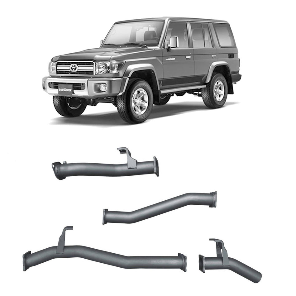Redback - Redback Extreme Duty Exhaust for Toyota Landcruiser 76 Series Wagon (09/2016 - on) - 4x4 Offroad Centre