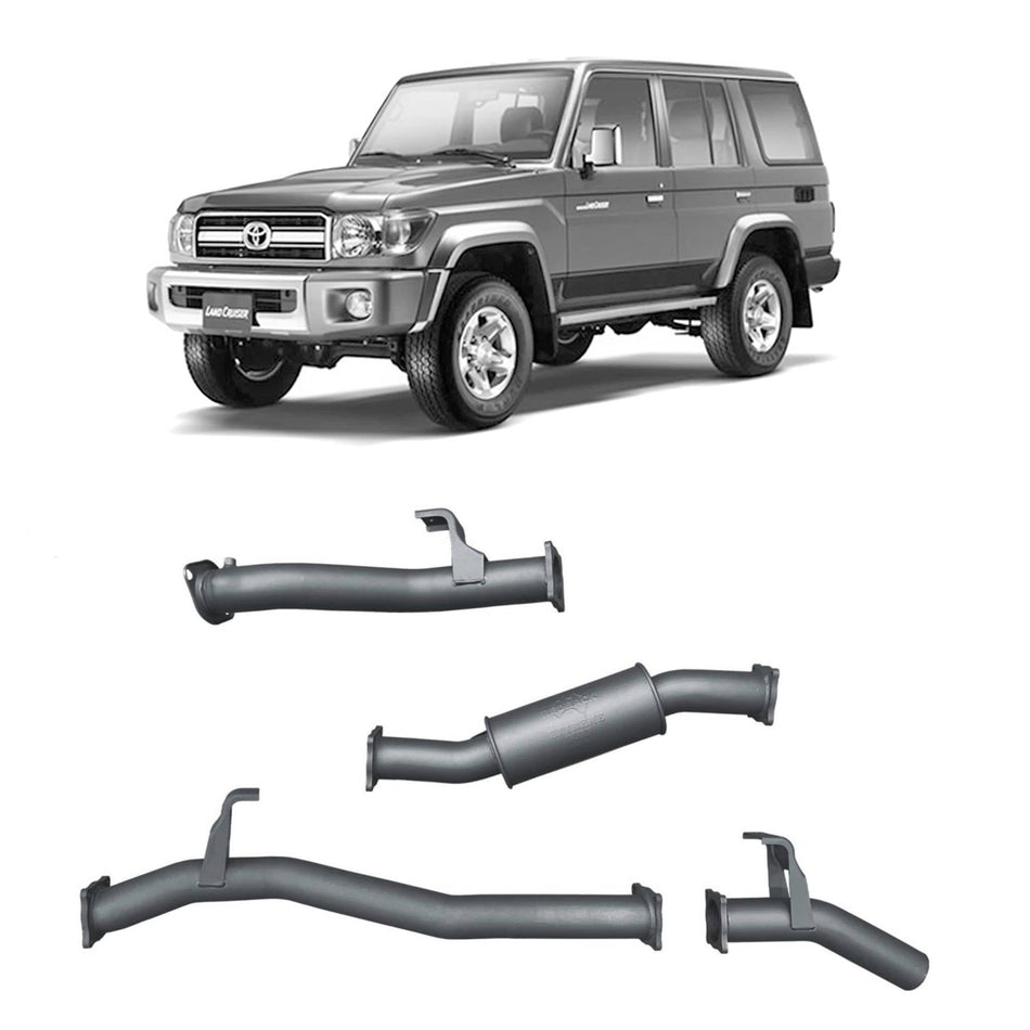 Redback - Redback Extreme Duty Exhaust for Toyota Landcruiser 76 Series Wagon (09/2016 - on) - 4x4 Offroad Centre