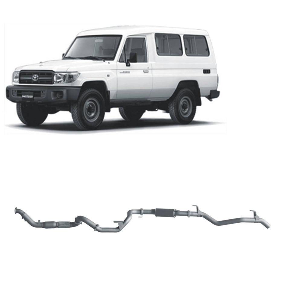 Redback - Redback Extreme Duty Exhaust for Toyota Landcruiser 78 Series 4.2L TD (01/2001 - 01/2007) - 4x4 Offroad Centre