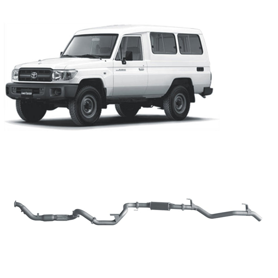 Redback - Redback Extreme Duty Exhaust for Toyota Landcruiser 78 Series 4.2L TD (01/2001 - 01/2007) - 4x4 Offroad Centre