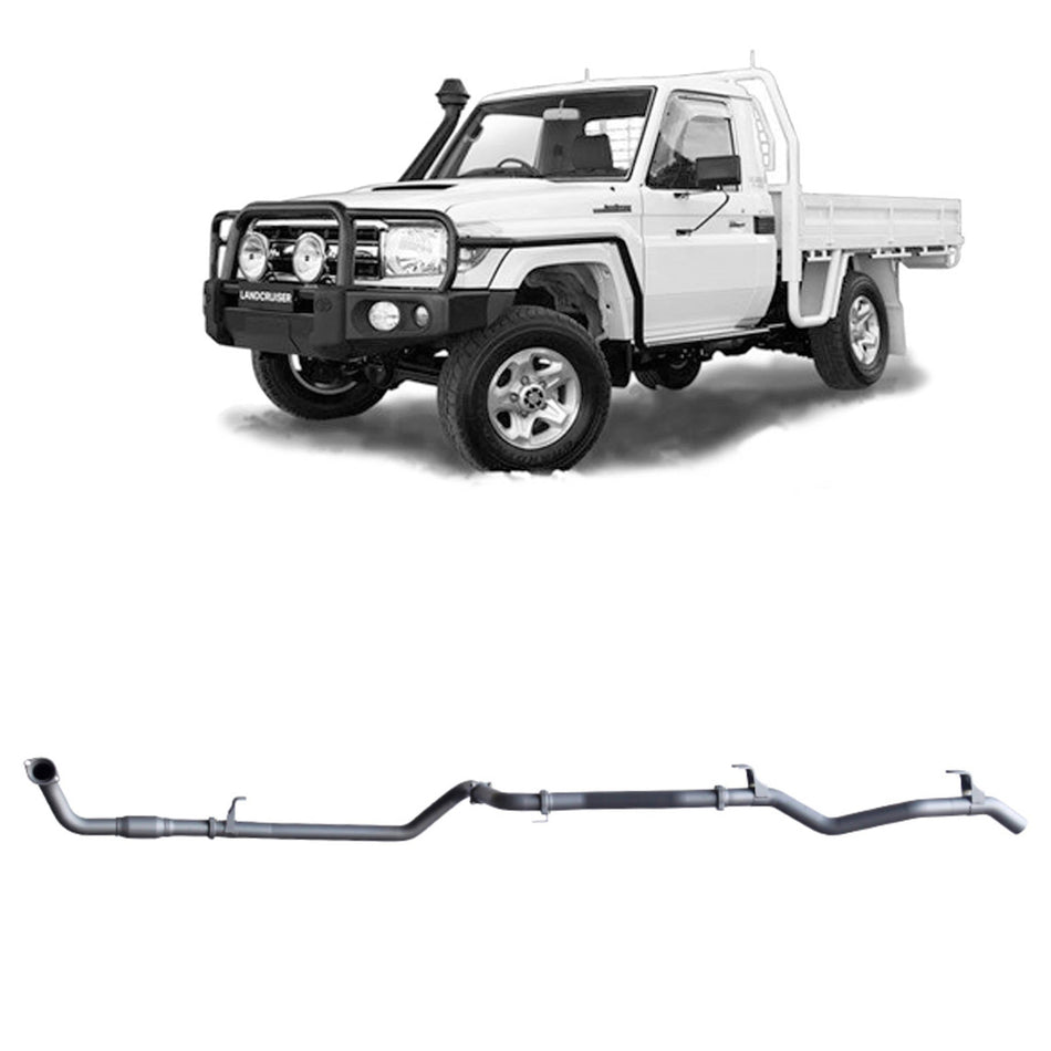 Redback - Redback Extreme Duty Exhaust for Toyota Landcruiser 79 Series 4.2L TD (01/2001 - 01/2007) - 4x4 Offroad Centre