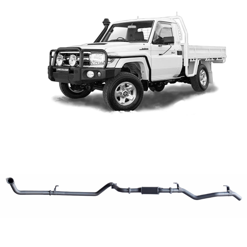 Redback - Redback Extreme Duty Exhaust for Toyota Landcruiser 79 Series 4.2L TD (01/2001 - 01/2007) - 4x4 Offroad Centre