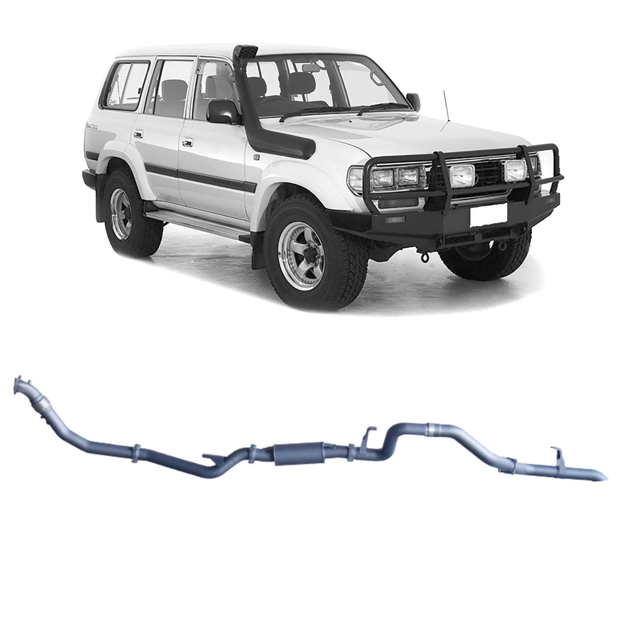 Redback - Redback Extreme Duty Exhaust for Toyota Landcruiser 80 Series Wagon 4.2L 1HZ (01/1990 - 02/1998) - 4x4 Offroad Centre