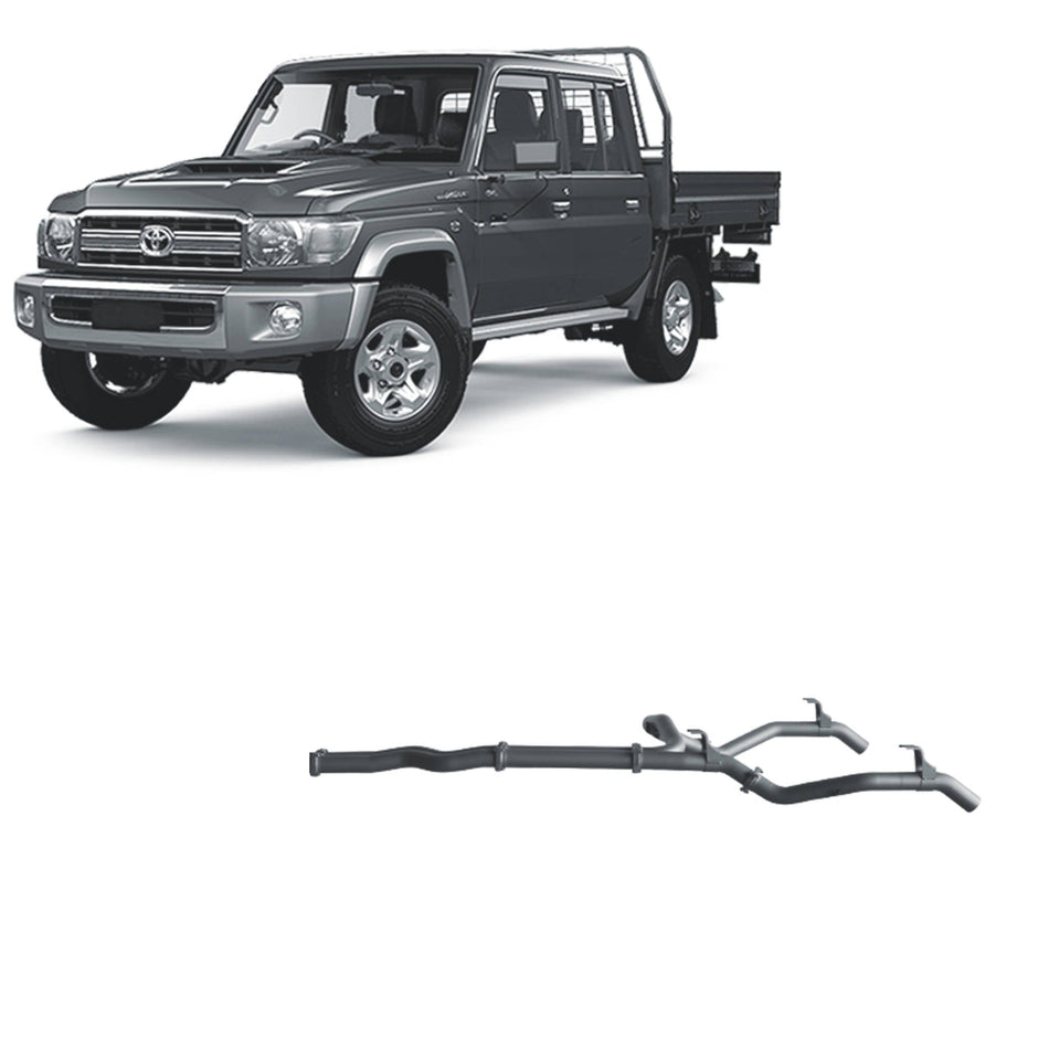 Redback - Redback Extreme Duty Twin Exhaust for Toyota Landcruiser 79 Series Single and Double Cab (11/2016 - on) - 4x4 Offroad Centre