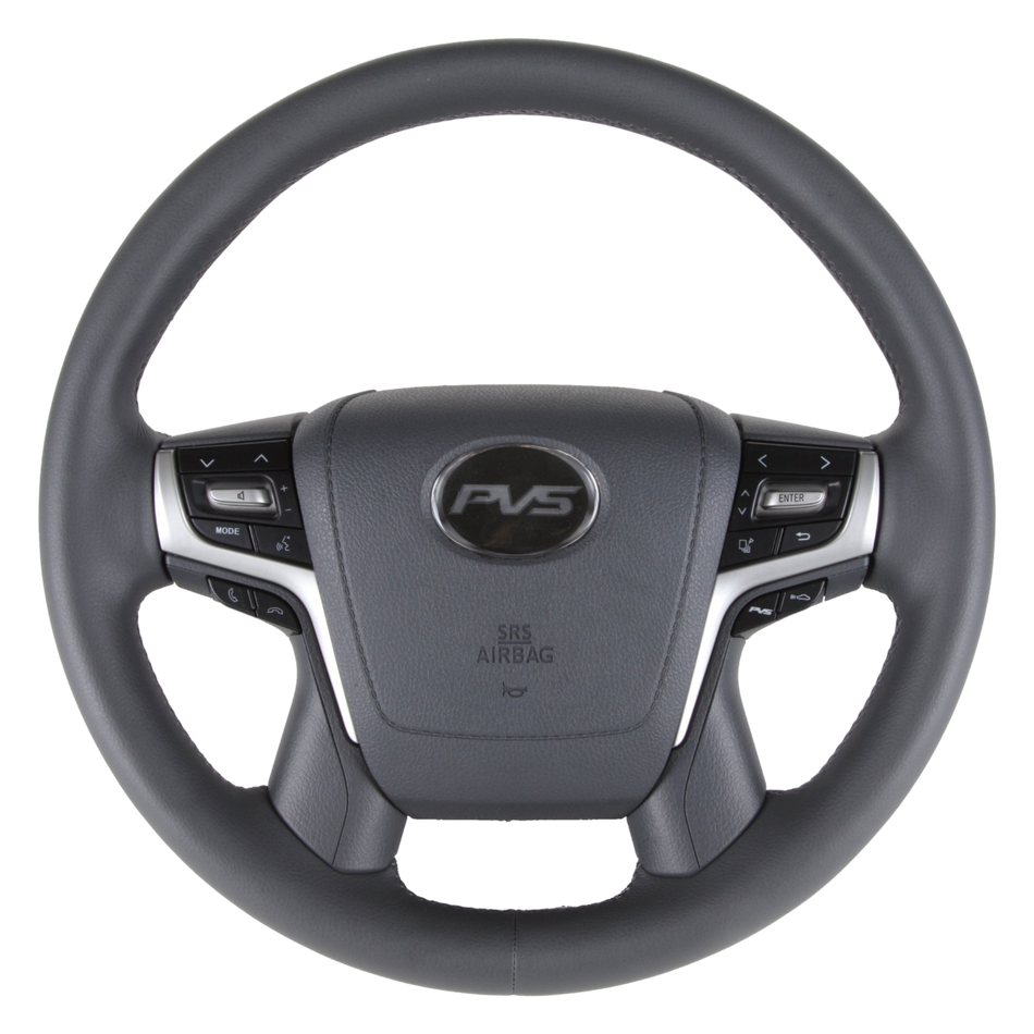 Basic Grey Leather Steering Wheel Upgrade Kit for Toyota