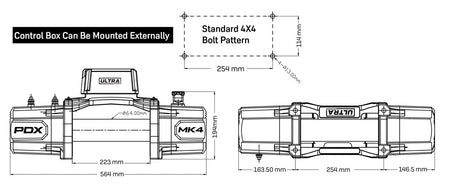 Ultra Winch - PDX MK4 9.5/12K Premium Electric Winch - 9,500/ 12,000lb - 4X4OC™ | 4x4 Offroad Centre