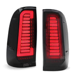 Upgrade Black Smoked LED Tail Lights Sequential PAIR Fits Toyota Hilux N70 05-14 - 4X4OC™
