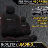 Toyota Landcruiser 200 Series GX/GXL Premium Neoprene 2x Front Seat Covers (Made to Order)