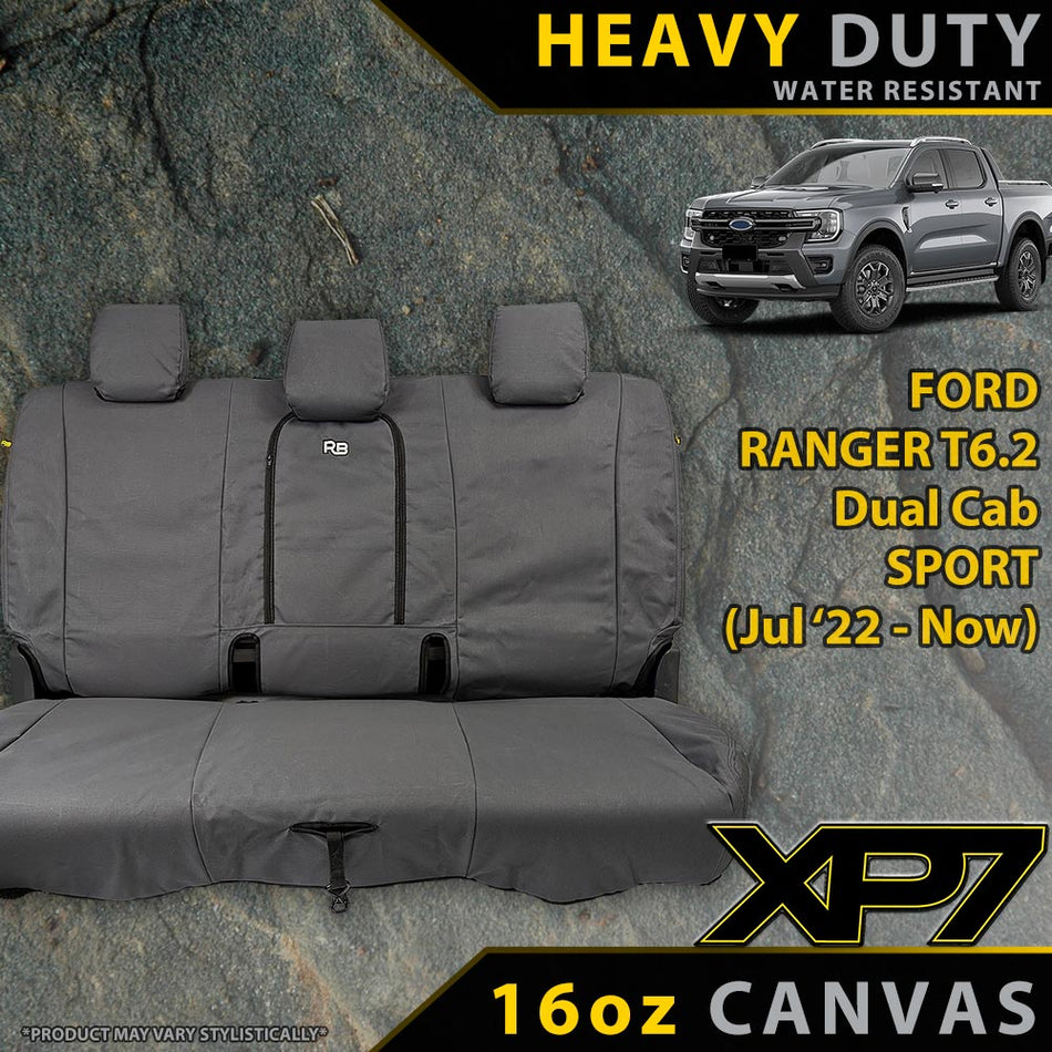 Ford Ranger T6.2 Sport XP7 Rear Row Seat Covers (Available)