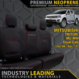 Mitsubishi Triton MN/ML Premium Neoprene Rear Row Seat Covers (Made to Order)