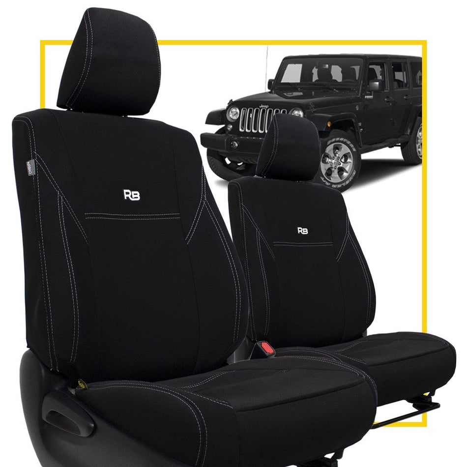 Jeep Wrangler JK Neoprene 2x Front Seat Covers (No Logo)