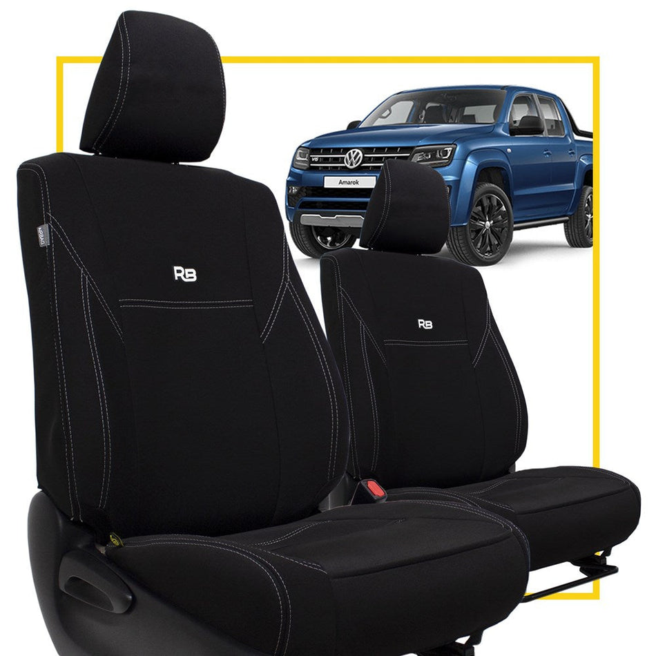 Volkswagen Amarok Neoprene 2x Front Seat Covers (No Logo)