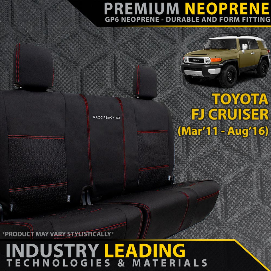 Toyota FJ Cruiser Premium Neoprene Rear Row Seat Covers (Made to Order)
