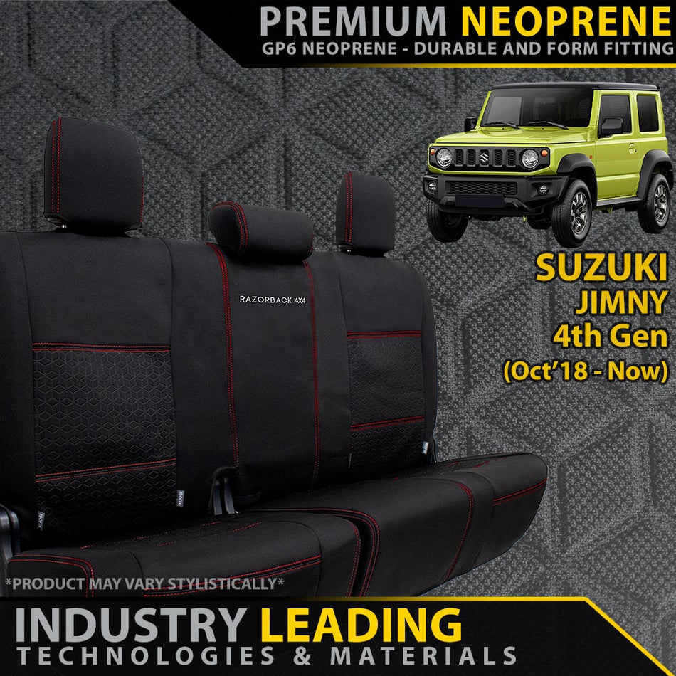 Suzuki Jimny Premium Neoprene Rear Row Seat Covers (Made to Order)
