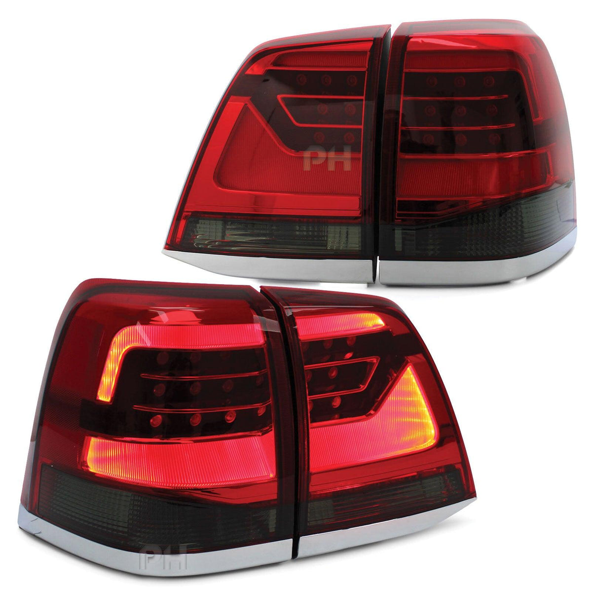 Upgrade Smoked Tail Lights LED SET Fits Toyota Landcruiser 200 Series 07 - 15 - 4X4OC™
