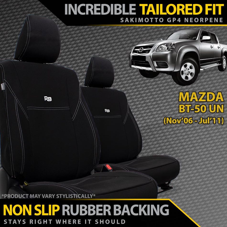 Mazda BT-50 UN Neoprene 2x Front Seat Covers (Made to Order)
