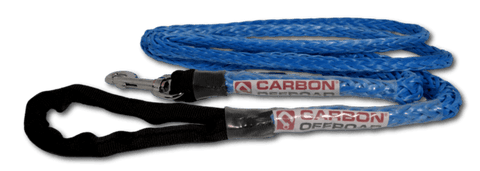Carbon Offroad BLUE Beastline Winch Rope Dog Lead Kit 2m x 8mm Stainless Hardware - 4X4OC™