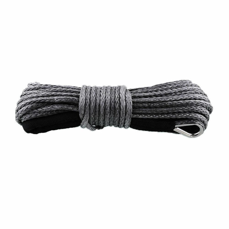 Carbon Winch 12000lb 24m x 10mm  Synthetic Black Winch Rope Replacement - 4X4OC™