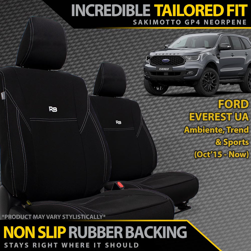 Ford Everest UA Neoprene 2x Front Seat Covers (Available)