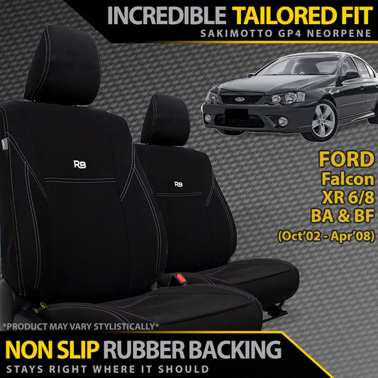 Ford Falcon XR6/8 BA & BF Neoprene 2x Front Seat Covers (Available)