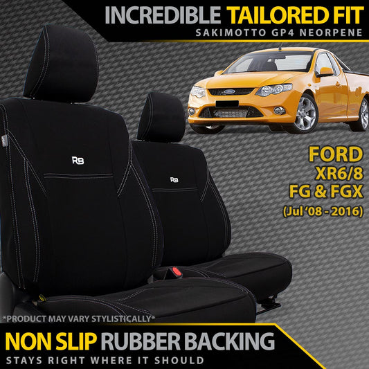 Ford Falcon XR6 FG/FGX Neoprene 2x Front Seat Covers (In Stock)