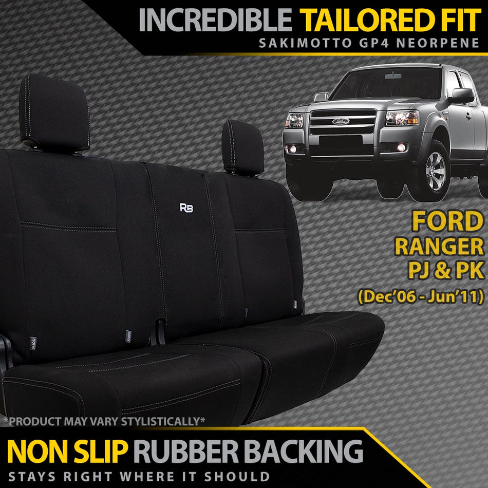 Ford Ranger PJ/PK Neoprene 100% Rear Bench Covers (Made to Order)