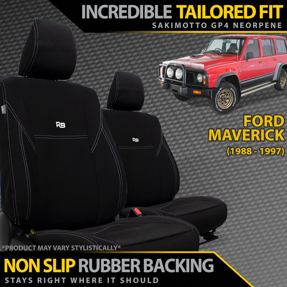Ford Maverick Neoprene 2x Front Seat Covers (Available)