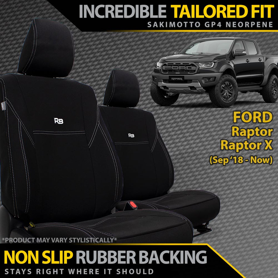 Ford Raptor Neoprene 2x Front Seat Covers (Made to Order)