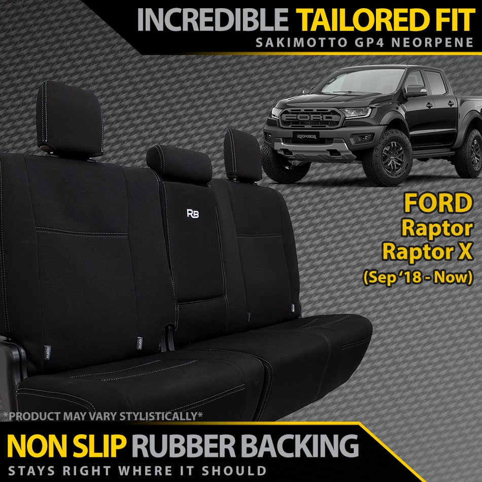 Ford Raptor Neoprene Rear Row Seat Covers (Available)