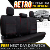 Ford Ranger PX 2 & 3 Retro Premium Neoprene Rear Row Seat Covers (In Stock)