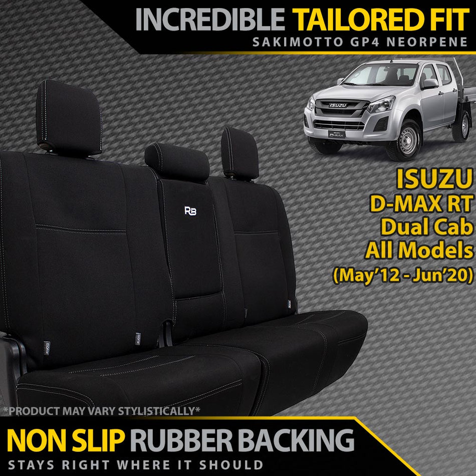Isuzu D-MAX RT Neoprene Rear Row Seat Covers (Available)