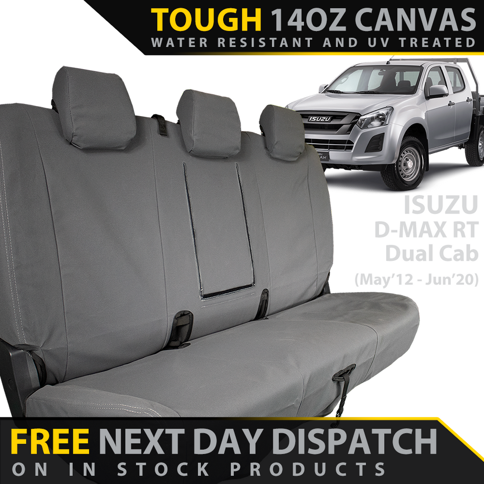 Isuzu D-MAX RT Retro Canvas Rear Row Seat Covers (In Stock)