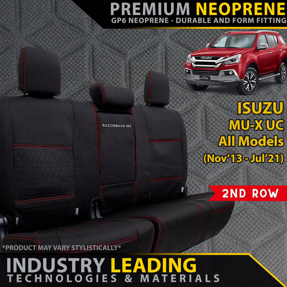 Isuzu MU-X UC Premium Neoprene 2nd Row Seat Covers (Made to Order)