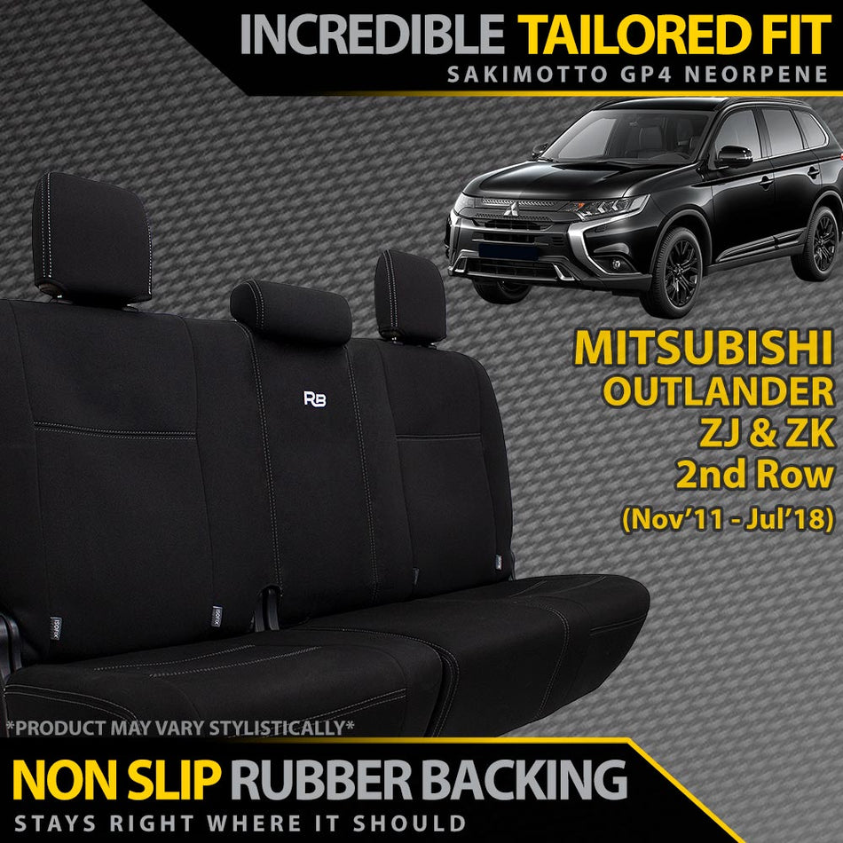 Mitsubishi Outlander ZJ & ZK Neoprene Rear Seat Covers (Made to Order)