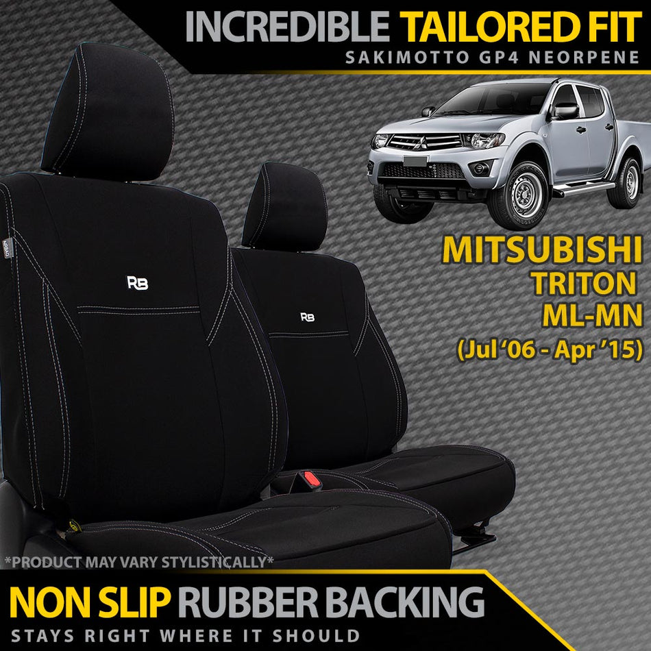 Mitsubishi Triton MN/ML Neoprene 2x Front Seat Covers (Made to Order)
