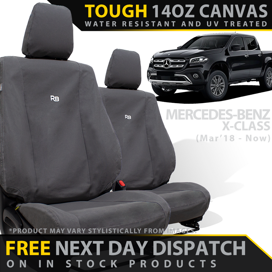 Mercedes-Benz X-Class Retro Canvas 2x Front Seat Covers (In Stock)