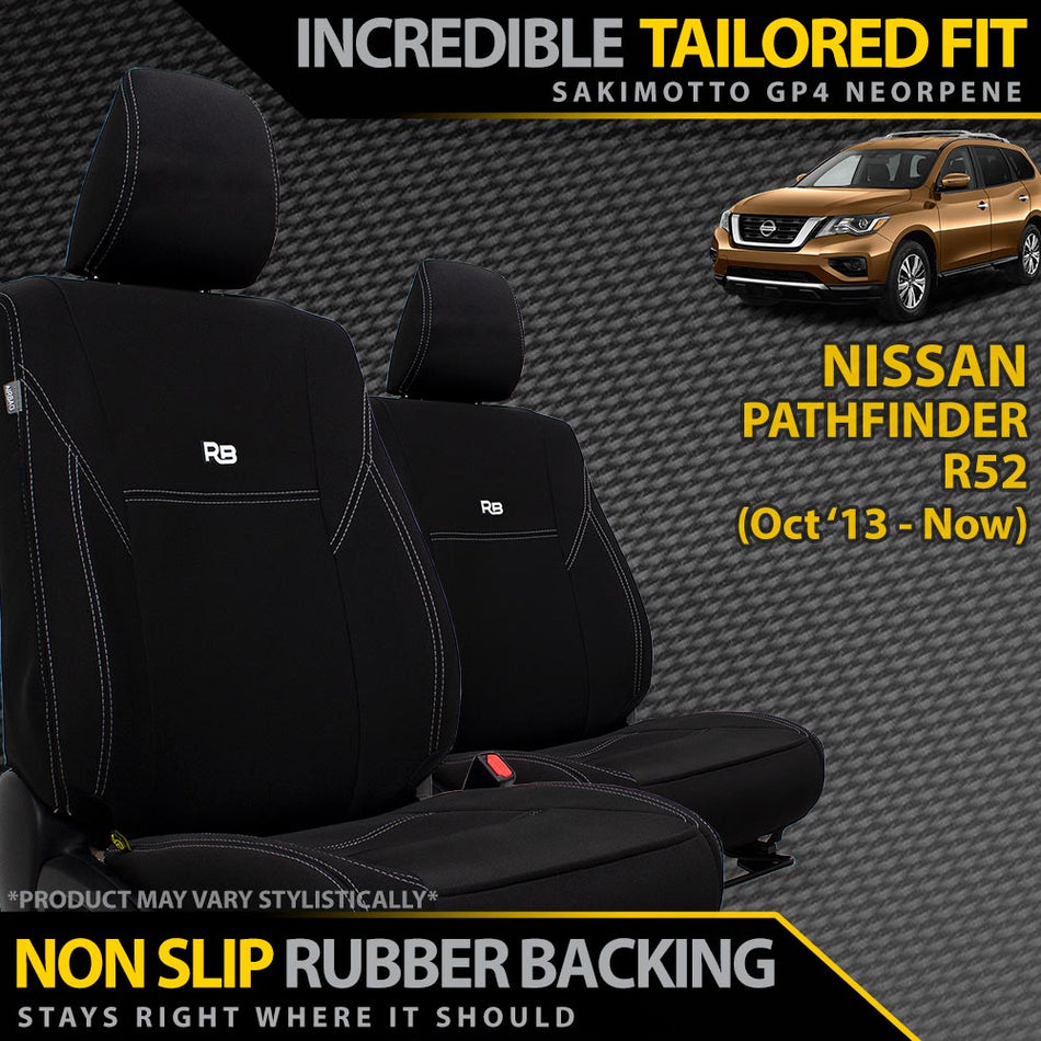 Nissan Pathfinder R52 Neoprene 2x Front Seat Covers (Made to Order)