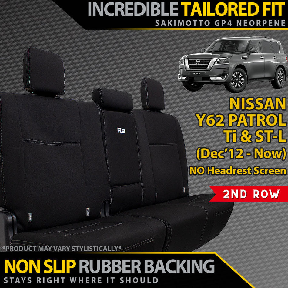Nissan Patrol Y62 Neoprene 2nd Row Seat Covers (Available)